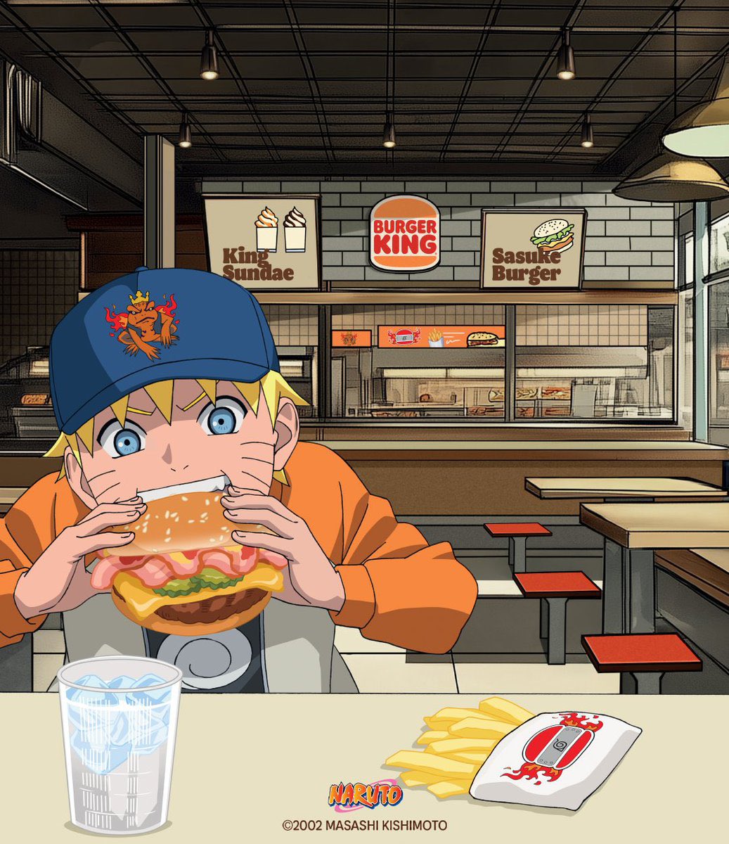 ByDarrow's tweet image. Háganlo posible la colaboración de @BurgerKingFR con Naruto en @burgerking_es