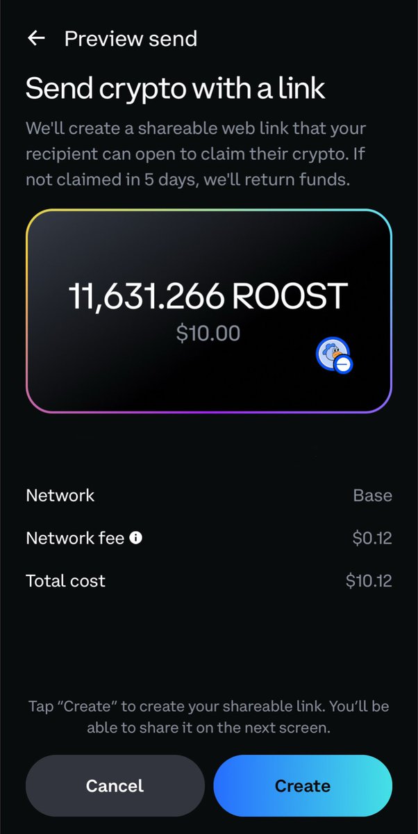 CoinInsightful's tweet photo. Did you know you can send some $ROOST to anyone on Earth (even on Mars!) through @CoinbaseWallet? 🐔

With the "text send" feature, it has never been so easy and cheap to send cryptos to your loved ones! 🚀

@RoostCurrency is the currency of the future 🪙 https://t.co/eHznYf3whN
