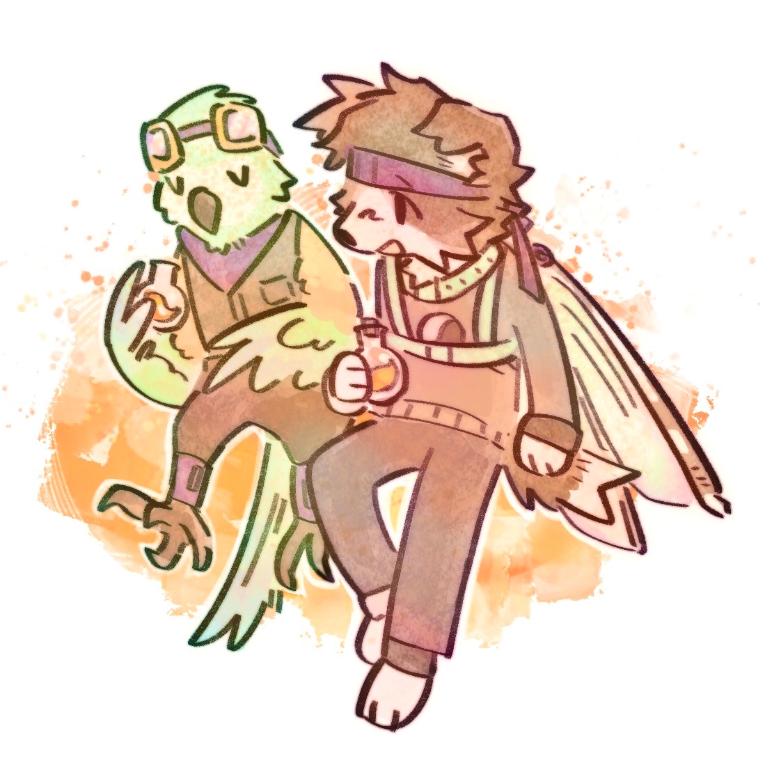 🍯 
#unstableuniverse #odysseyduo #wifiesfanart #parrotx2fanart