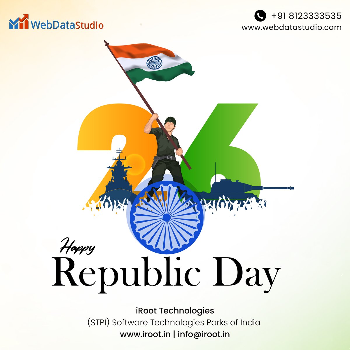 WebDataStudio's tweet photo. 🇮🇳 Happy Republic Day!
At WebDataStudio, we harness data insights to empower businesses and drive progress. 📊✨

🔗https://t.co/W8cx7fDNDb
#RepublicDay #DataWithPurpose #BjliStudio #NotifyStudio #WebDataStudio #UptimeStudio #PusherStudio #TeamStudio #iRootTechnologies https://t.co/s4fG0v6TzP