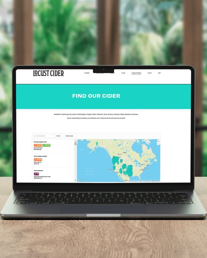 Live in Washington, Oregon, Idaho, California, Texas, Oklahoma, Arizona, Colorado, Alaska, Montana, or Kansas and looking for our cider? Here’s a handy dandy tool to find it near you: locustcider.com/cider-finder