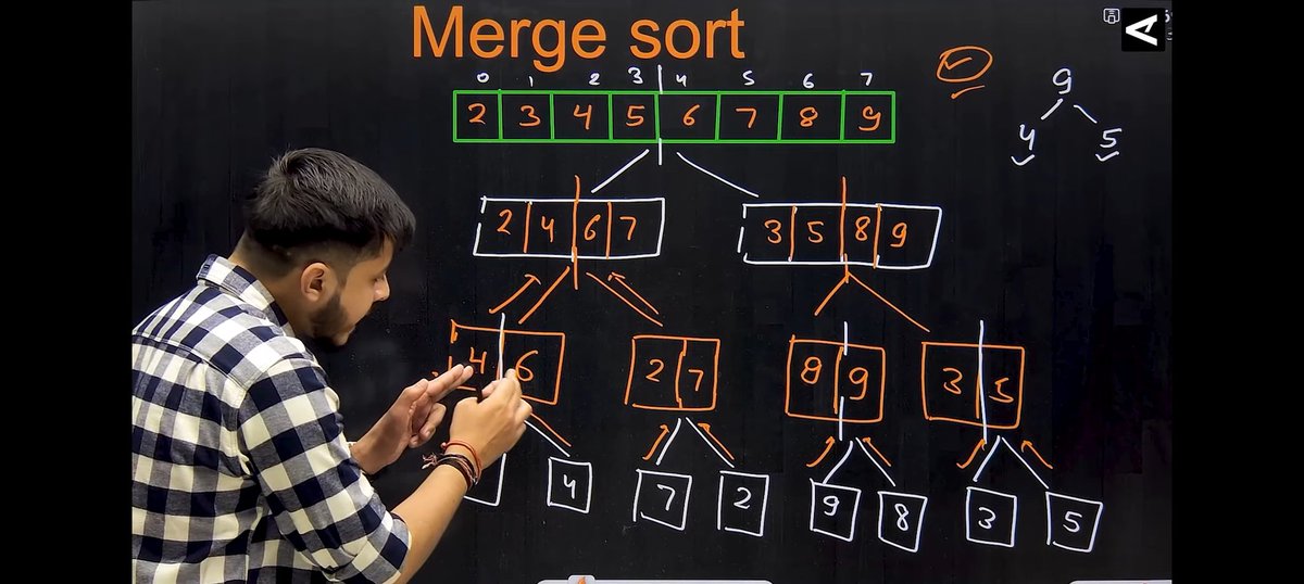 karn_shomya's tweet photo. DAY 59 OF #180daysofdsa by Rohit Negi bhaiya
Things I learned Today is
- Merge sort 
- merge sort logic intuition
- merge sort implementation using recursion function
- merge sort Recursive tree
- merge sort time complexity 0(n × log(n)).
- merge sort space complexity 0(n)
#Dsa https://t.co/bRAwqDjyTF