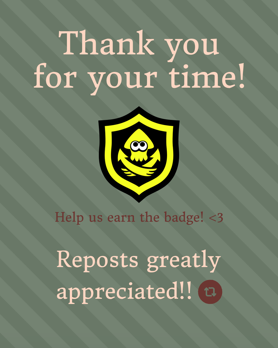 Thank you so much for your time!! <a href="/StormySeaK/">Stormy</a> and I are working towards the Tournament Manager Badge so we need as many participants as possible! Please consider reposting and telling your friends to join so we can achieve our goal! ❤️