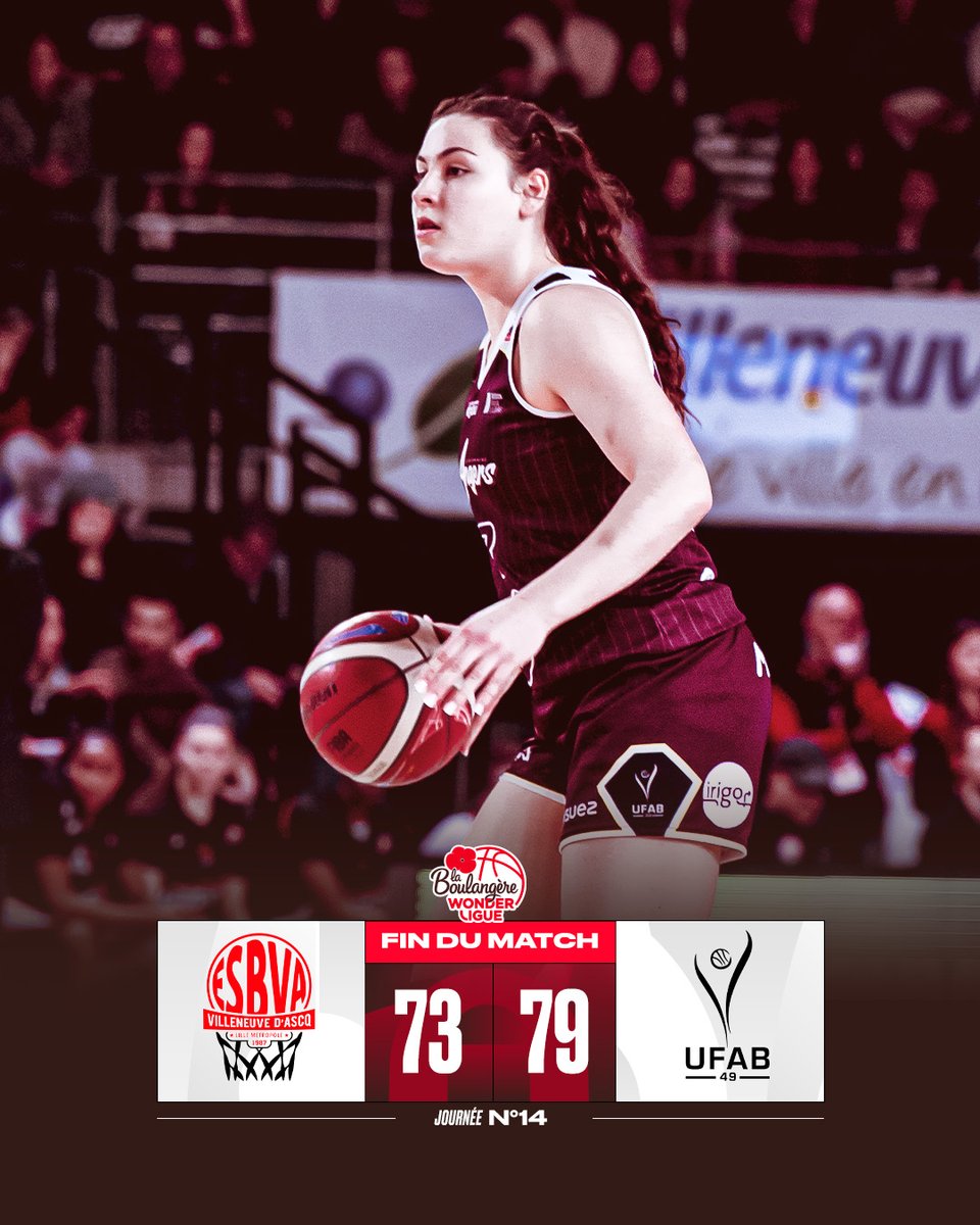Encore une fin de match folle 🔥

L'<a href="/ufab49/">UFAB 49</a> résiste au retour de Villeneuve d'Ascq et s'impose dans le Nord après prolongation.

#LaBoulangereWonderligue