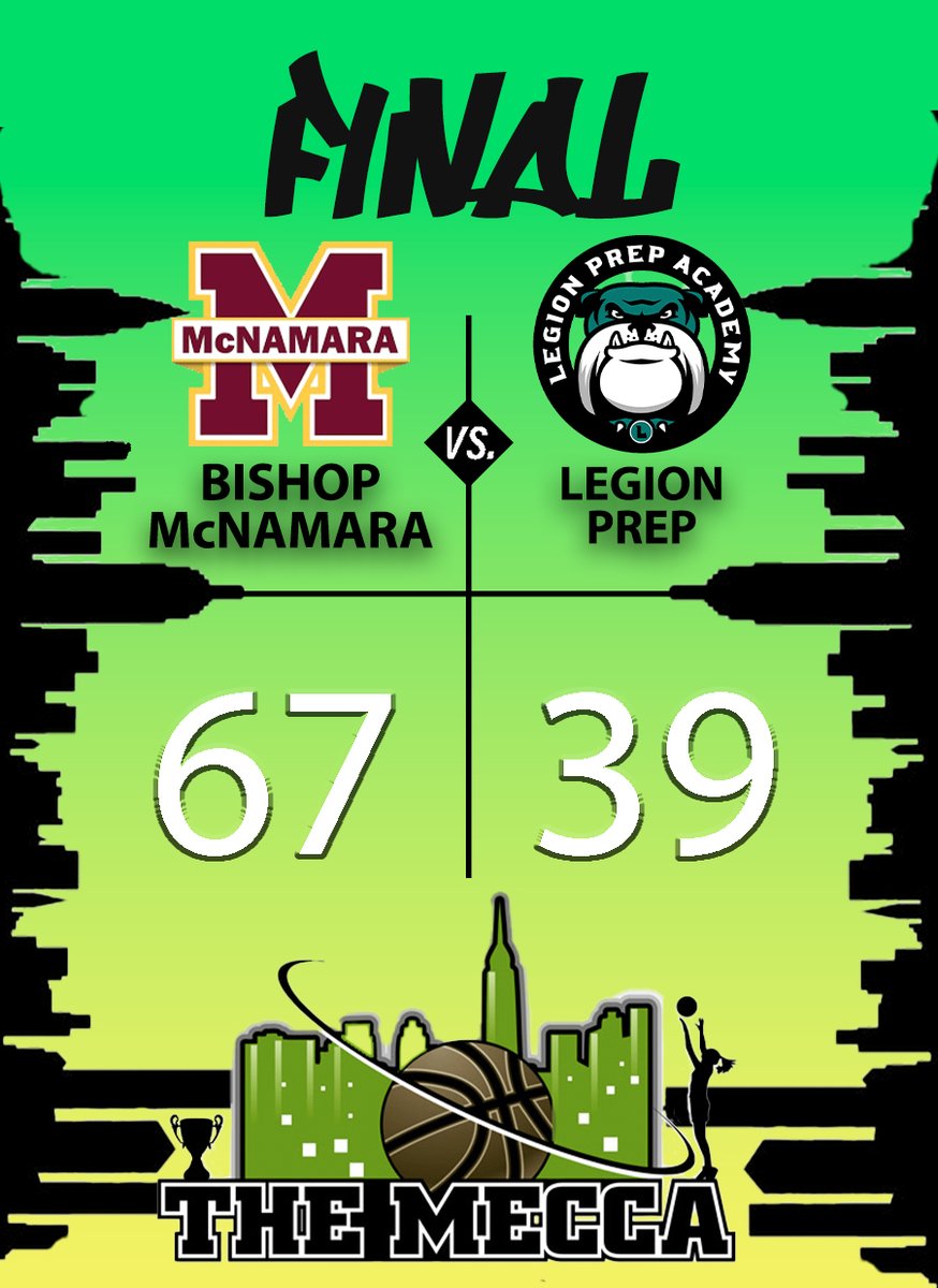 MeccaShowcase's tweet image. With a 67-39 final score, @BMacLadyHoops defeats @LegionGHoops here at the 2025 #MeccaShowcase.