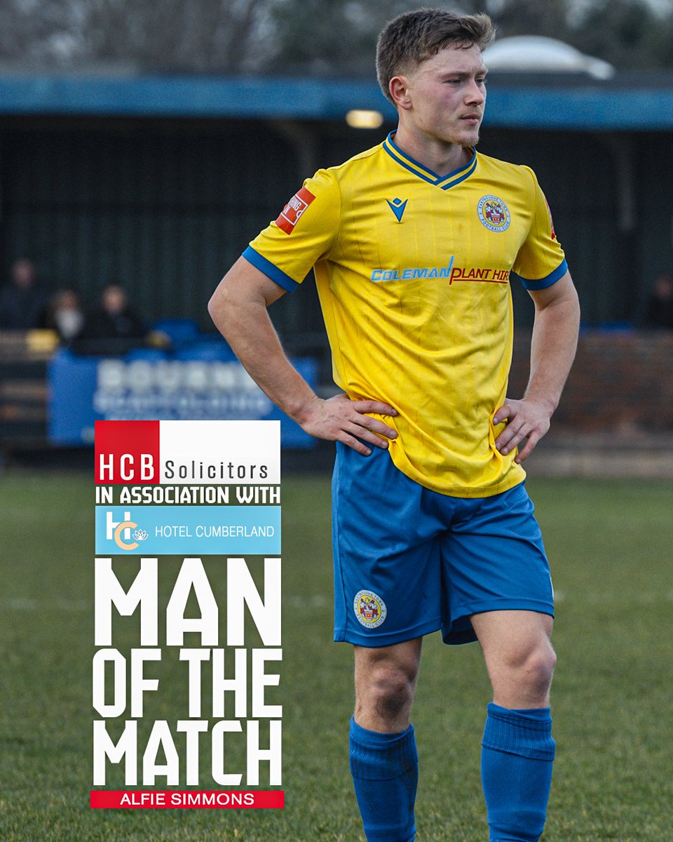 eastbournetfc's tweet photo. Admiring his performance ✨

Alfie Simmons is your @HCBSolicitors Man of the Match in association with @CumberlandEB 🍾

It was a superb display topped off by grabbing his first goal for the club 👏 https://t.co/VDk8UkfAxu