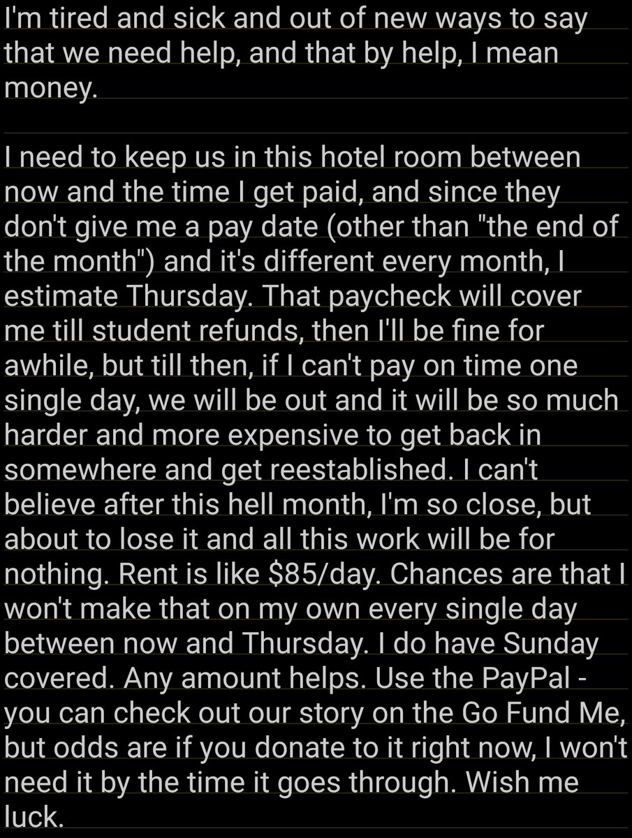 AListlessReader's tweet photo. @oyanggy GoFundMe: https://t.co/efxMs627vD
PayPal: https://t.co/l7r1f92Nea

#MutualAidRequest
#HelpFolksLive2025 https://t.co/ma2wpZJDJr