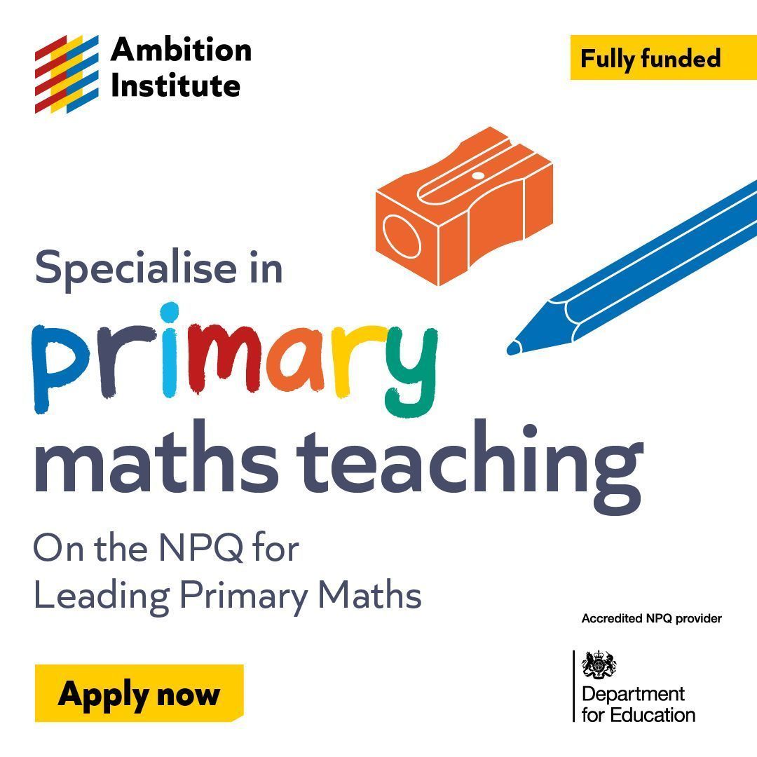 Leicestershire & Rutland Teaching School Hub (@lrtshub) on Twitter photo Join our fully funded NPQ program for state-funded primary schools with <a href="/ambition_inst/">Ambition Institute</a> & <a href="/emsmathshub/">East Midlands South</a>. Boost your primary maths teaching skills and make a real difference in your students' lives! Apply π buff.ly/4h3Gq18 #NPQLPM #PrimaryMaths Join our fully funded NPQ program for state-funded primary schools with <a href="/ambition_inst/">Ambition Institute</a> & <a href="/emsmathshub/">East Midlands South</a>. Boost your primary maths teaching skills and make a real difference in your students' lives! Apply π buff.ly/4h3Gq18 #NPQLPM #PrimaryMaths
