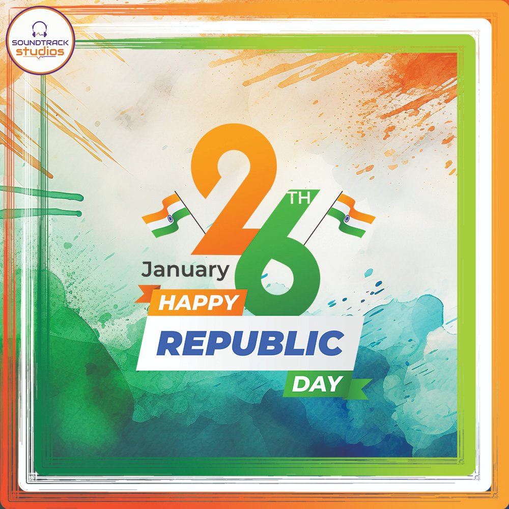 soundtrackkol's tweet photo. On this Republic Day, let's celebrate the rhythm of freedom and the harmony of our diverse nation! 🌟
From every note to every beat, our unity sings louder than ever. 🇮🇳
#RepublicDay2025 #ProudIndian #UnityInDiversity #JaiHind #RecordingStudio #soundtrackstudios https://t.co/vg88M7iU8g