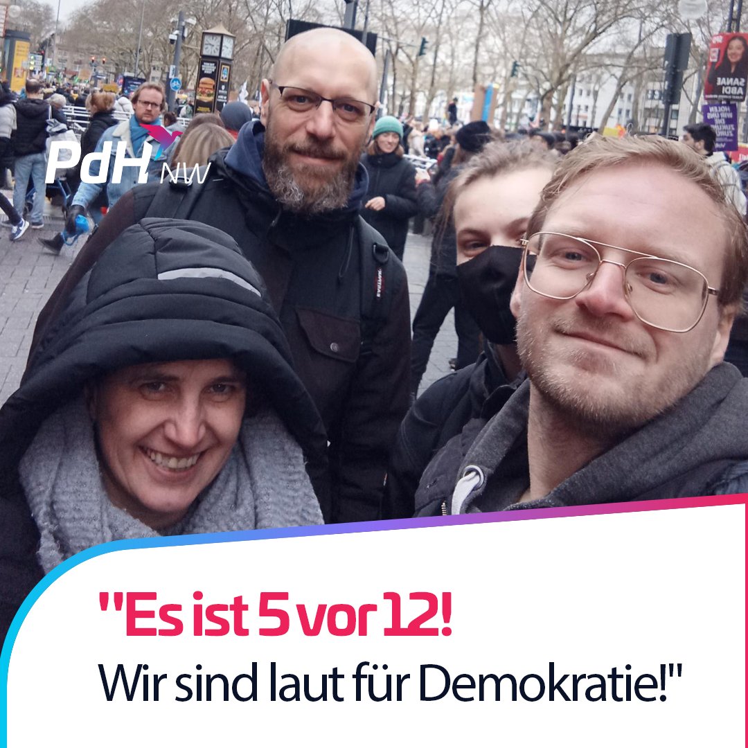 PdH_NRW's tweet image. Gemeinsam gegen den Rechtsruck! 

In Köln allein setzen trotz Regenwetter 40.000 Menschen ein Zeichen gegen Rechtsextremismus und für Demokratie, Vielfalt und Menschlichkeit.

Es ist #5vor12 !
Jetzt ist es Zeit, Haltung zu zeigen. Wir stehen geschlossen gegen Hass und Hetze!