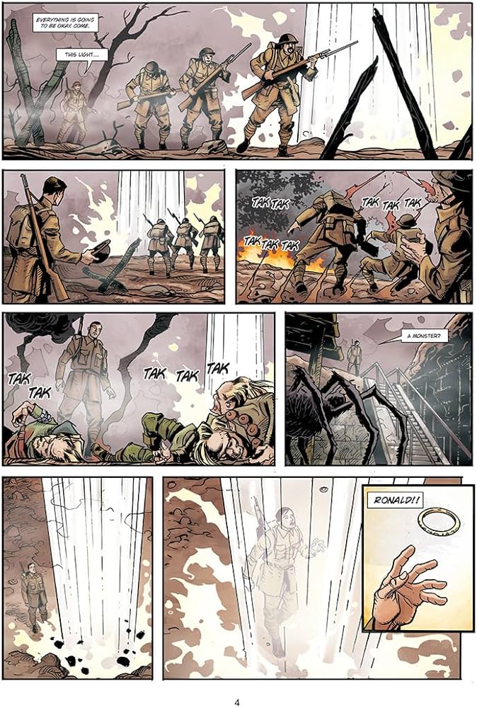 HorrorPod69's tweet photo. Do you want to learn more about Tolkien's life, but maybe you're intimidated by a full Tolkien biography? We recommend Tolkien: Lightning Up the Darkness by Willy Duraffourg. It's a comic biography with beautiful art by @GCaracuzzo.  It's an easy read &amp; packed with real stories. https://t.co/zTWaqRmU3l