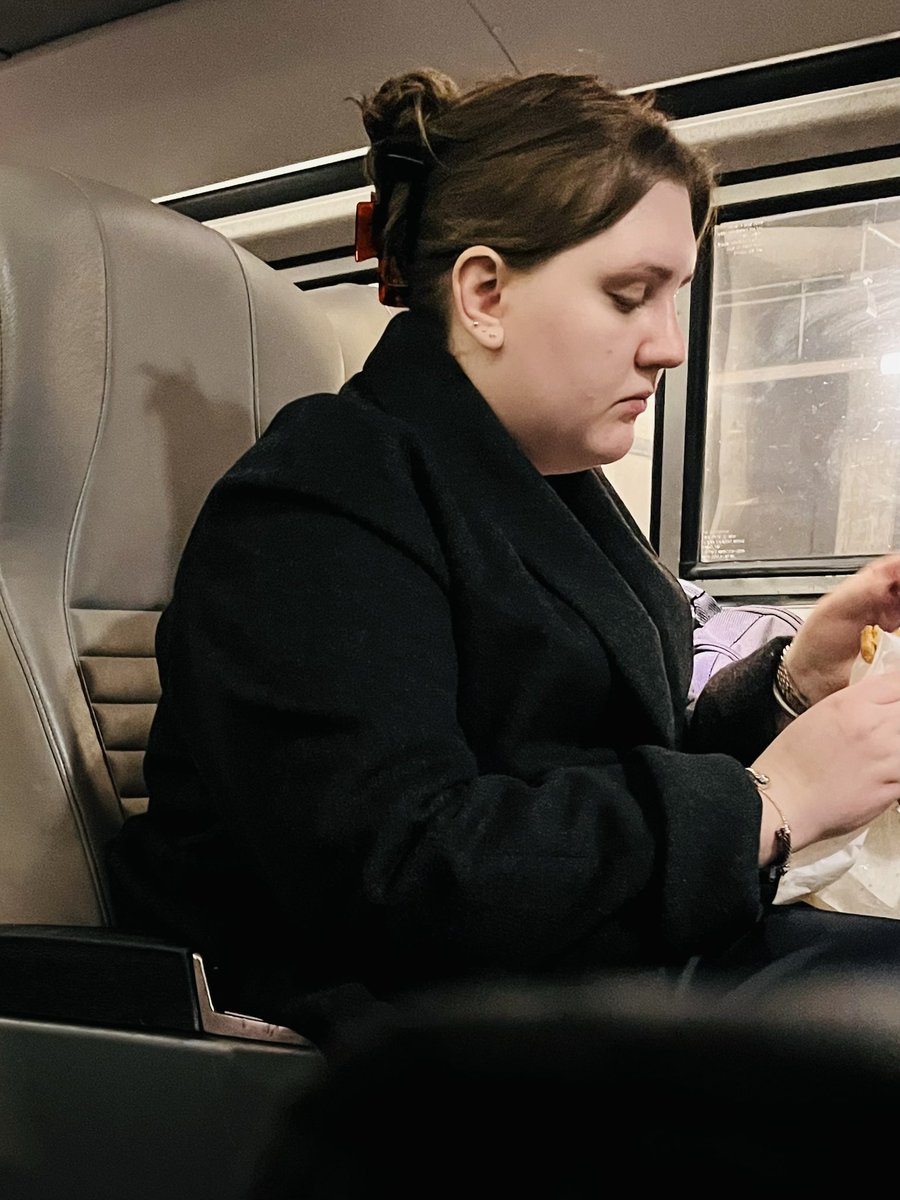 SirBylHolte's tweet image. Just now on the train to Baltimore I sat down next to this KAREN.

She took one look at my hat, eyes bulging, and said:

“Are you really wearing that hat today, with all that *sshole has done this week?”

ME: “It’s a free country, I voted and I won and I’m proud. What has Trump