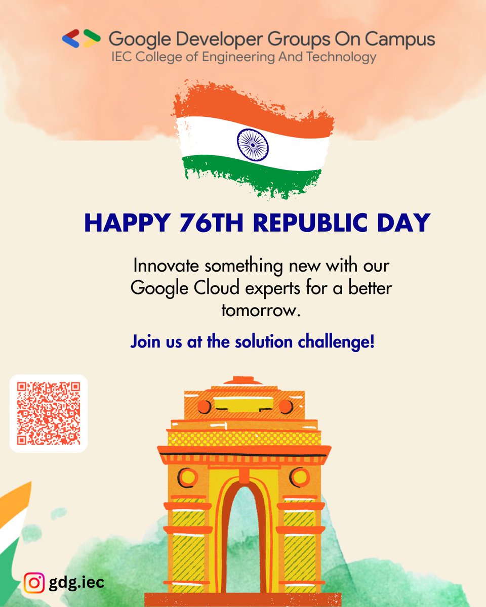 GdgIec4414's tweet image. ๐Unleash your creativity and innovation ,Let's code for a better tomorrow! Participate in the SolutionChallenge and create innovative tech solutions for India's pressing challenges. Happy Republic Day! ๐ฎ๐ณ #CodeForIndia #GDGIEC #solutionchallenge
#innovative #sustainabletech