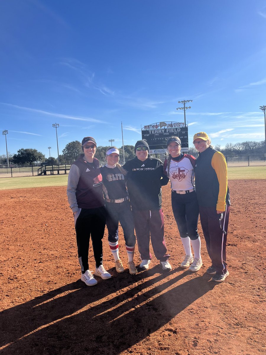Thank you so much <a href="/Winthropsoftbal/">Winthrop Softball</a> for the awesome camp today! I learned and got to work on so much offensively and defensively. Thank you <a href="/CoachFuller7/">Coach Fuller</a> <a href="/CoachMoWyatt/">Morgan Wyatt</a> <a href="/ansley_gilstrap/">Ansley Gilstrap</a> and all the other coaches that helped out today! Can’t wait to be back! <a href="/ScGenovese/">Carolina Elite SC National-Genovese</a>