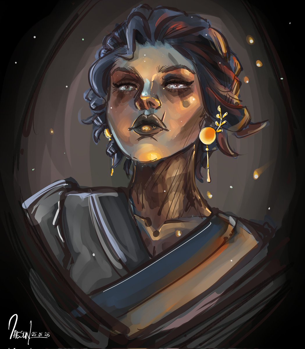 Trying out a new rendering technique.
I drew a portrait for one of my friends.

#SeaOfThieves #art