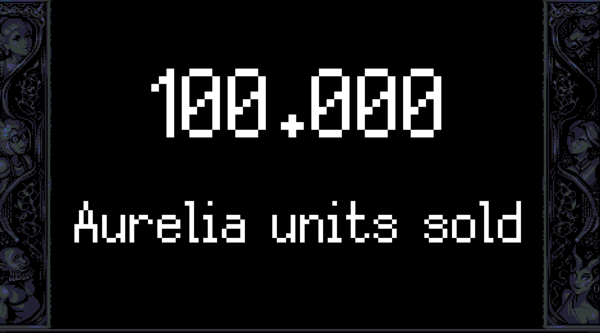 As of today, Aurelia has sold over 100,000 units... Which is a concept I'm having a hard time wrapping my head around.

From the bottom of my heart, thank you. This means the world to me.

Gonna keep making NSFW games for you all for a very long time. ❤️🙏