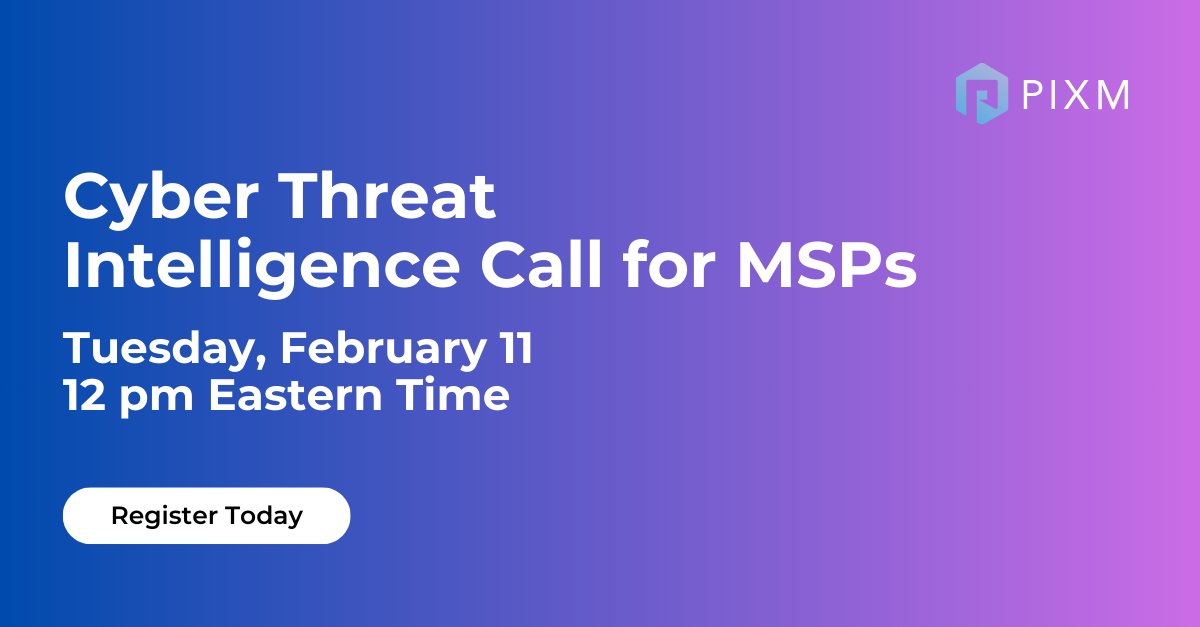 Stay ahead of evolving phishing threats. Join Pixm's free phishing threat roundtable. Get real-time insights on zero-day attacks and protect your clients. Save your spot here: www2.pixmsecurity.com/cyber-threat-i…
