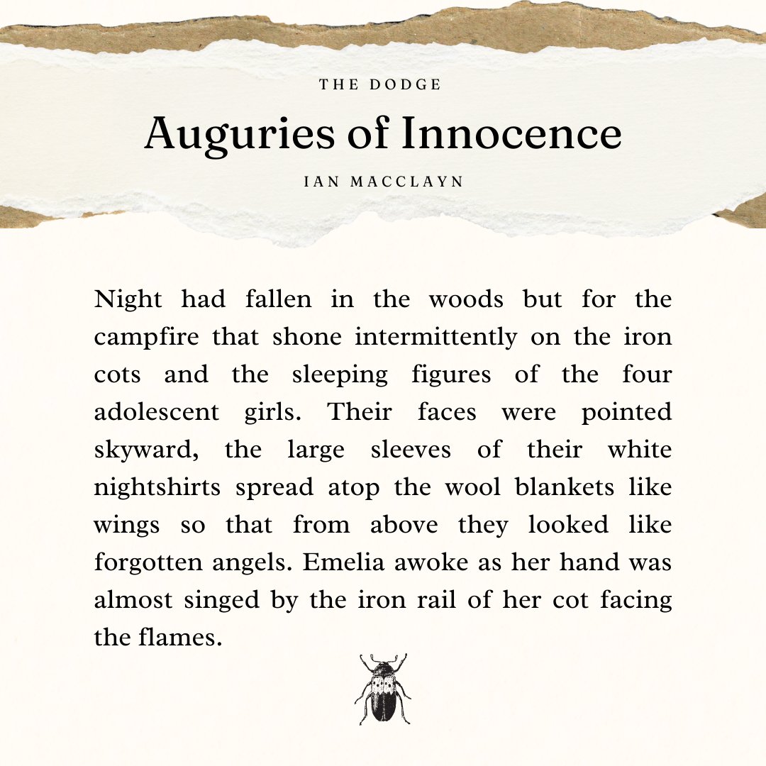 The Dodge (@thedodgemag) on Twitter photo Today we're featuring a lovely piece of fiction: "Auguries of Innocence" by <a href="/ianmacclayn/">Ian MacClayn</a>
To read Ian's work in full visit: thedodgemag.com/ianmacclayn1 Today we're featuring a lovely piece of fiction: "Auguries of Innocence" by <a href="/ianmacclayn/">Ian MacClayn</a>
To read Ian's work in full visit: thedodgemag.com/ianmacclayn1