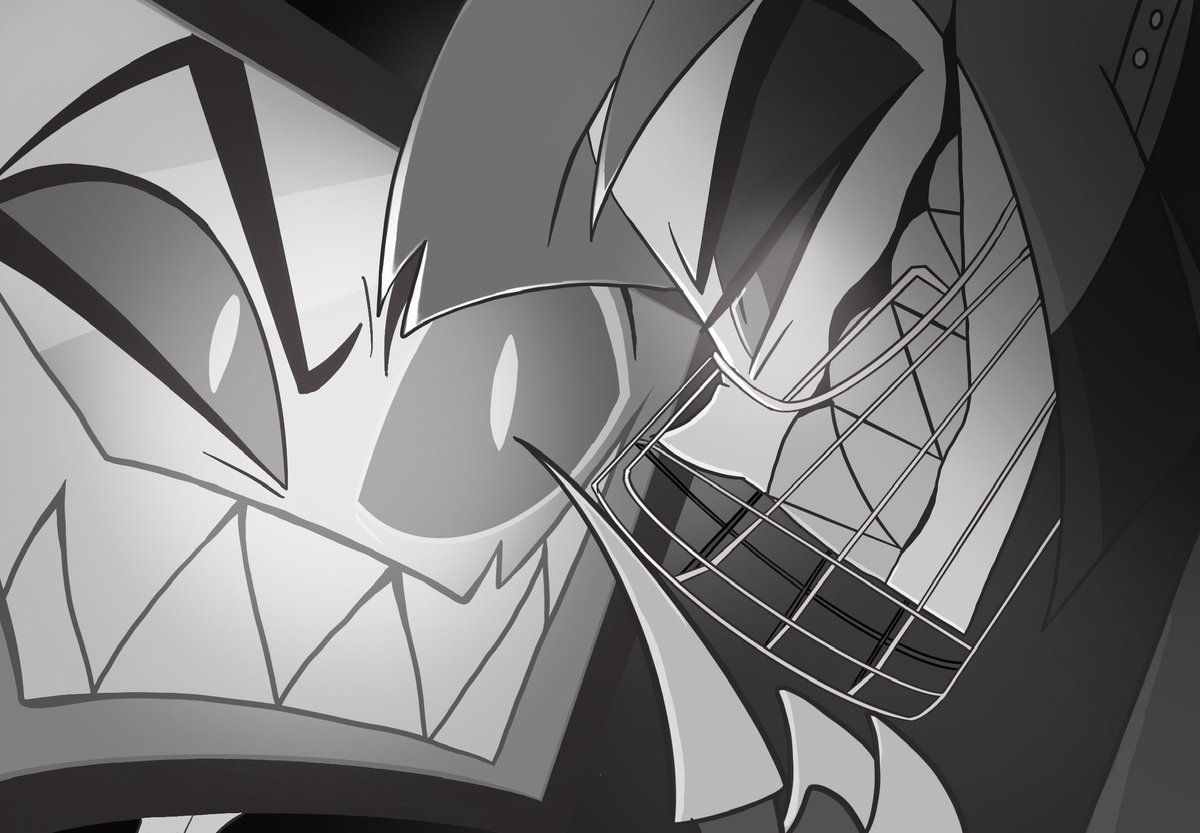 „Oh Alastor! This muzzle suits you Hahaha!“ - Vox laughed to the captured Alastor.

„F%ck you, Vox!“ - Alastor snarled. 

Okey guys, here is something different. 

This is my second favorite ship although I think there is no romantic in it 🤣✨but I like it. I like the way they