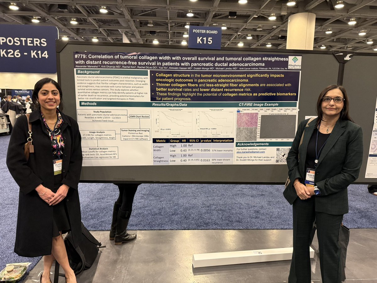 dhamija_kr's tweet photo. Thrilled to have presented two posters on pancreatic cancer at GI-ASCO 2025. Engaging with cutting edge research and connecting with the experts in the field was truly inspiring. Thank you @DulabhK for all your help. 
#ASCO #PancreaticCancer #GIASCO #GIASCO2025 #GI25 #ahnimres https://t.co/GXmjMFKhLs