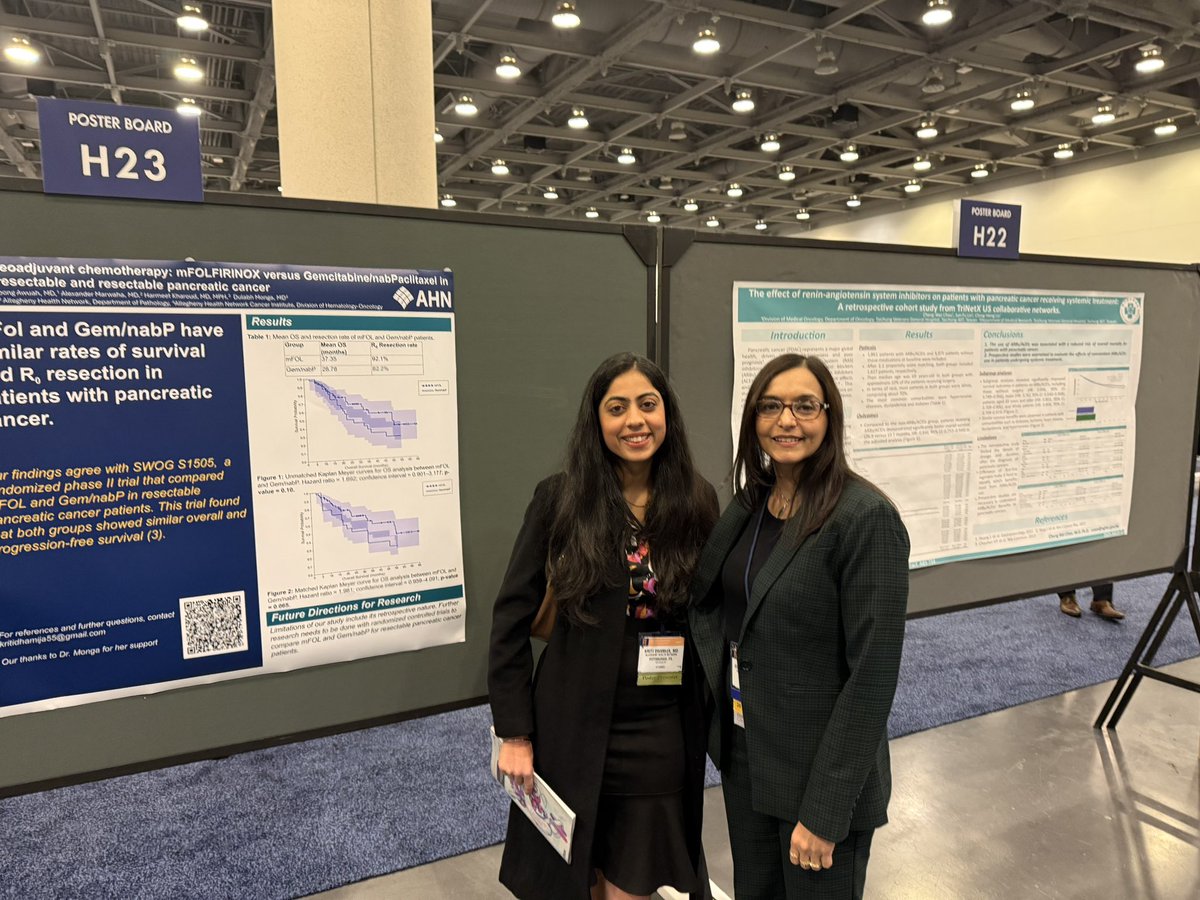 dhamija_kr's tweet photo. Thrilled to have presented two posters on pancreatic cancer at GI-ASCO 2025. Engaging with cutting edge research and connecting with the experts in the field was truly inspiring. Thank you @DulabhK for all your help. 
#ASCO #PancreaticCancer #GIASCO #GIASCO2025 #GI25 #ahnimres https://t.co/GXmjMFKhLs