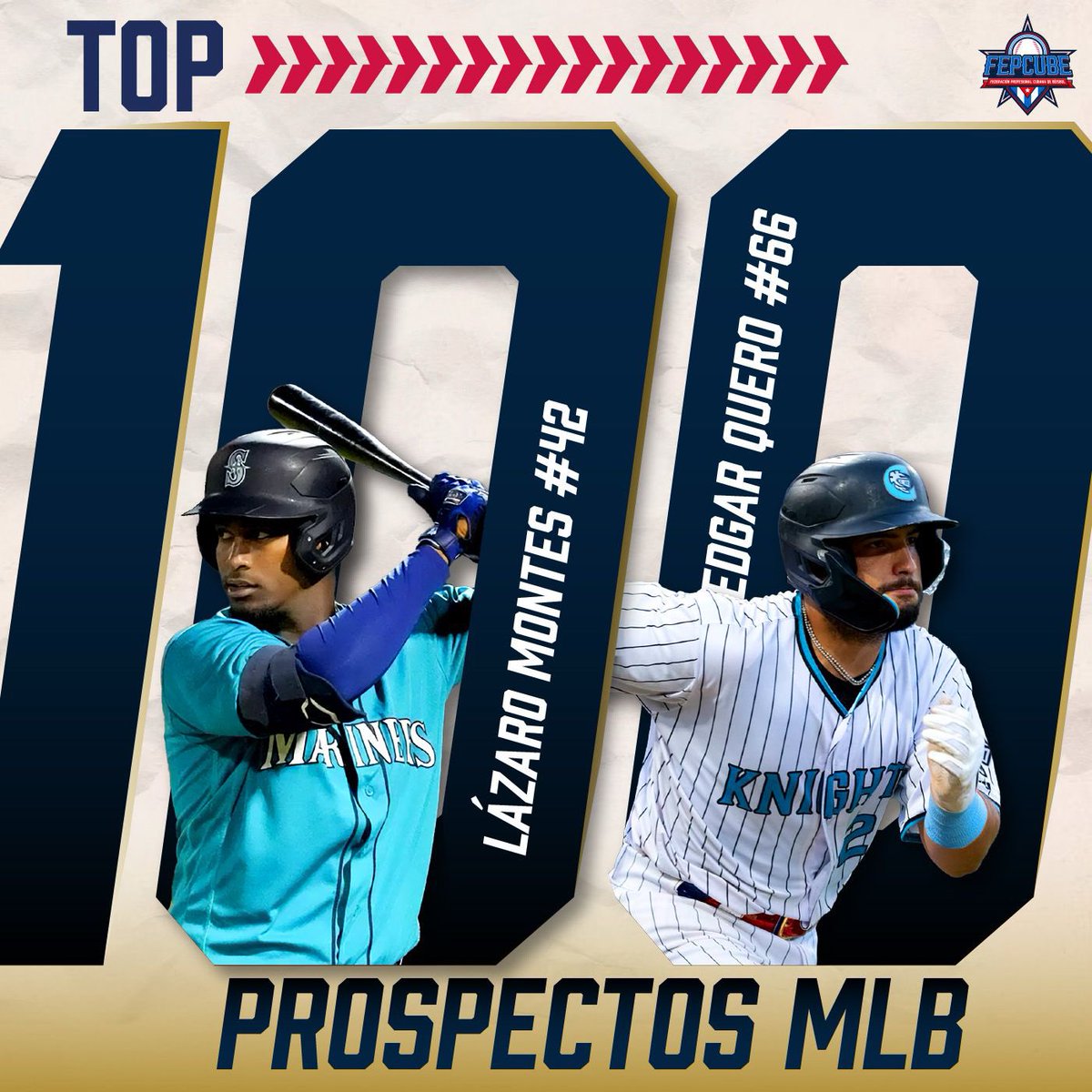 fepcube's tweet image. Dos cubanazos, Lázaro Montes y Edgar Quero, se colaron a golpe de talento entre los mejores 100 prospectos de MLB 💪🇨🇺

#orgullocubano #oneteamonedream #todossomoscuba