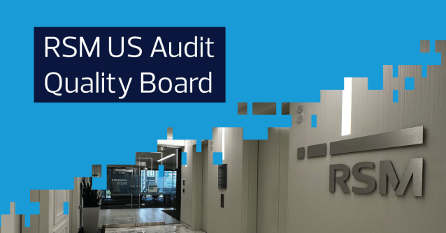 As an auditor I’m proud of my role in ensuring confidence in the capital markets. To support the delivery of high quality audits, my firm <a href="/RSMUSLLP/">RSM US LLP</a> has created an independent Audit Quality Board. Learn more: rsm.buzz/4ju3nwa