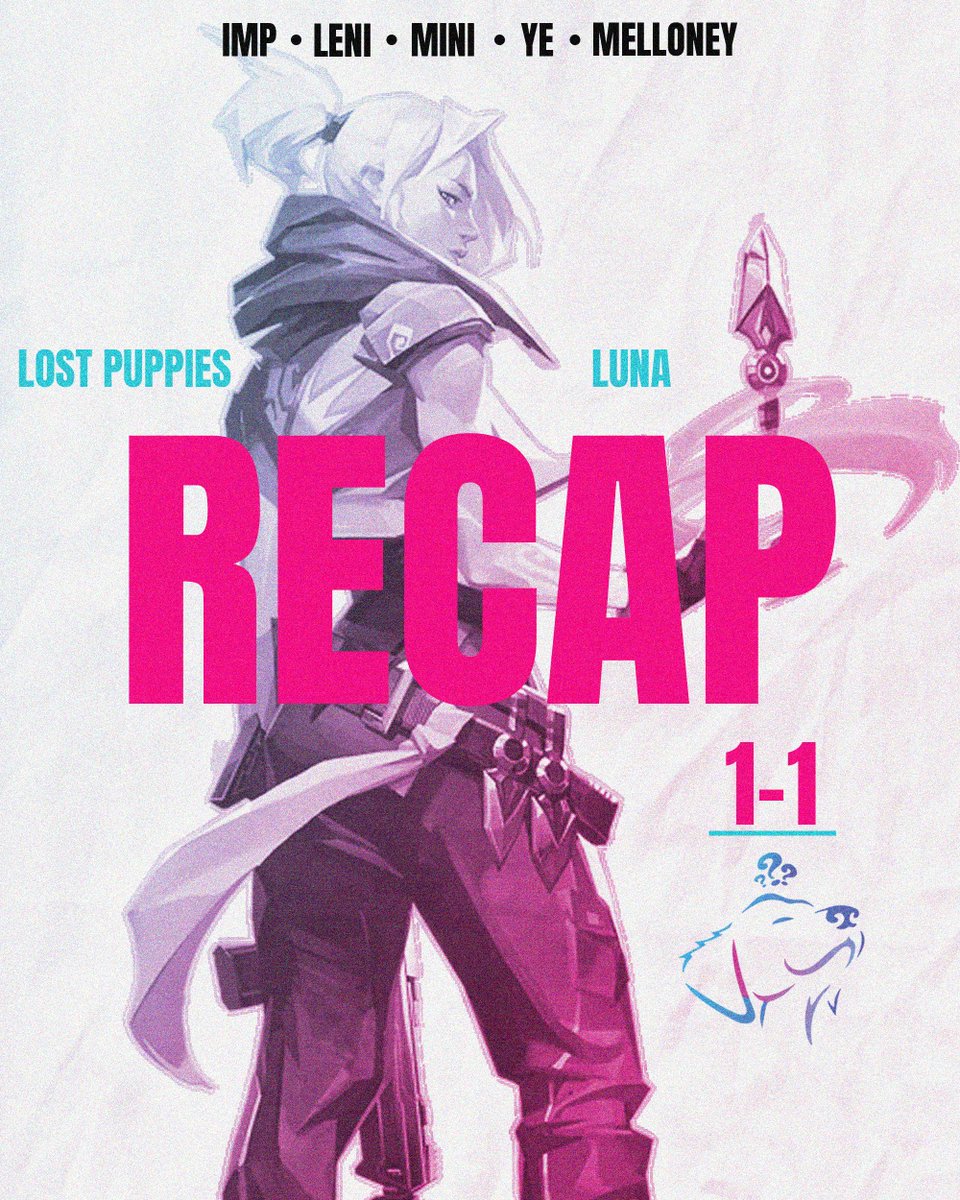 🚨 LP LUNA DAY 2 RECAP 🚨

In today's VCT Game Changers Kickoff Games we go 1-1 with a dominant win over #SymbolGC &amp; a close 8-13 loss against #BKV

LUNA [loo-nah]
a state of freedom.

#LPLUNAWIN 🐶