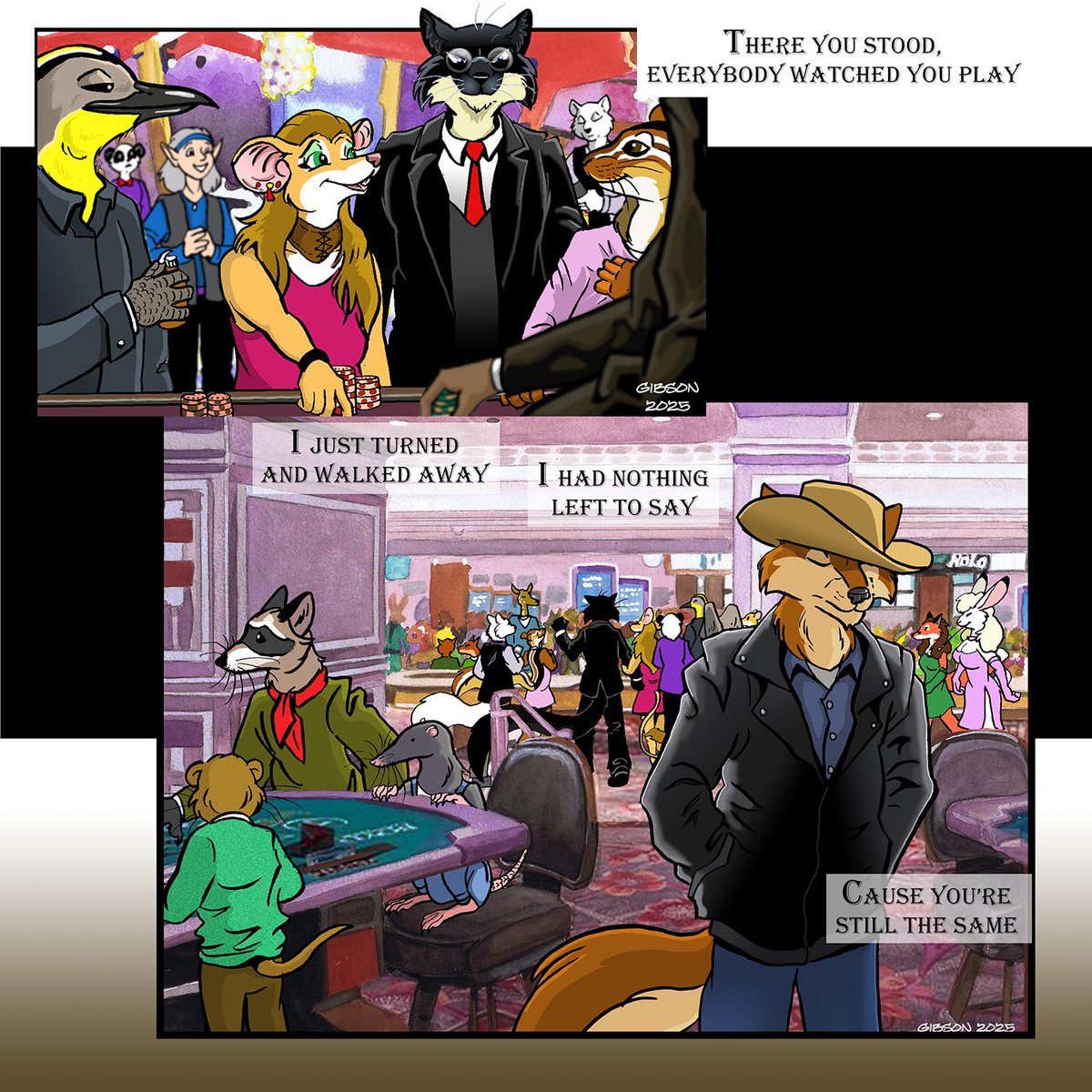 My most recent art project, illustrating a song from my teenage years. This took an obscene amount of time to finish.