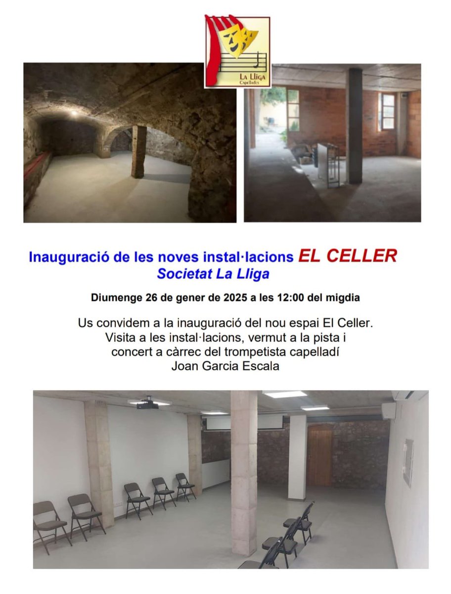 Demà a les 12 inaugurem el nou espai El Celler. Us hi esperem!