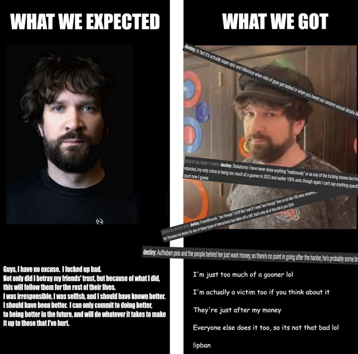 TateTheTalisman's tweet photo. Day three of asking @TheOmniLiberal why everybody who called me a sex offender over a proven false accusation is an actual sex offender. https://t.co/ETDoVERt56
