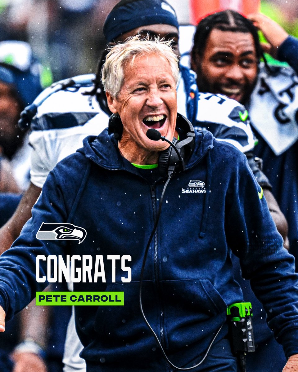 We’re fired up for you, <a href="/PeteCarroll/">Pete Carroll</a>. 

Congratulations and looking forward to competing with you.