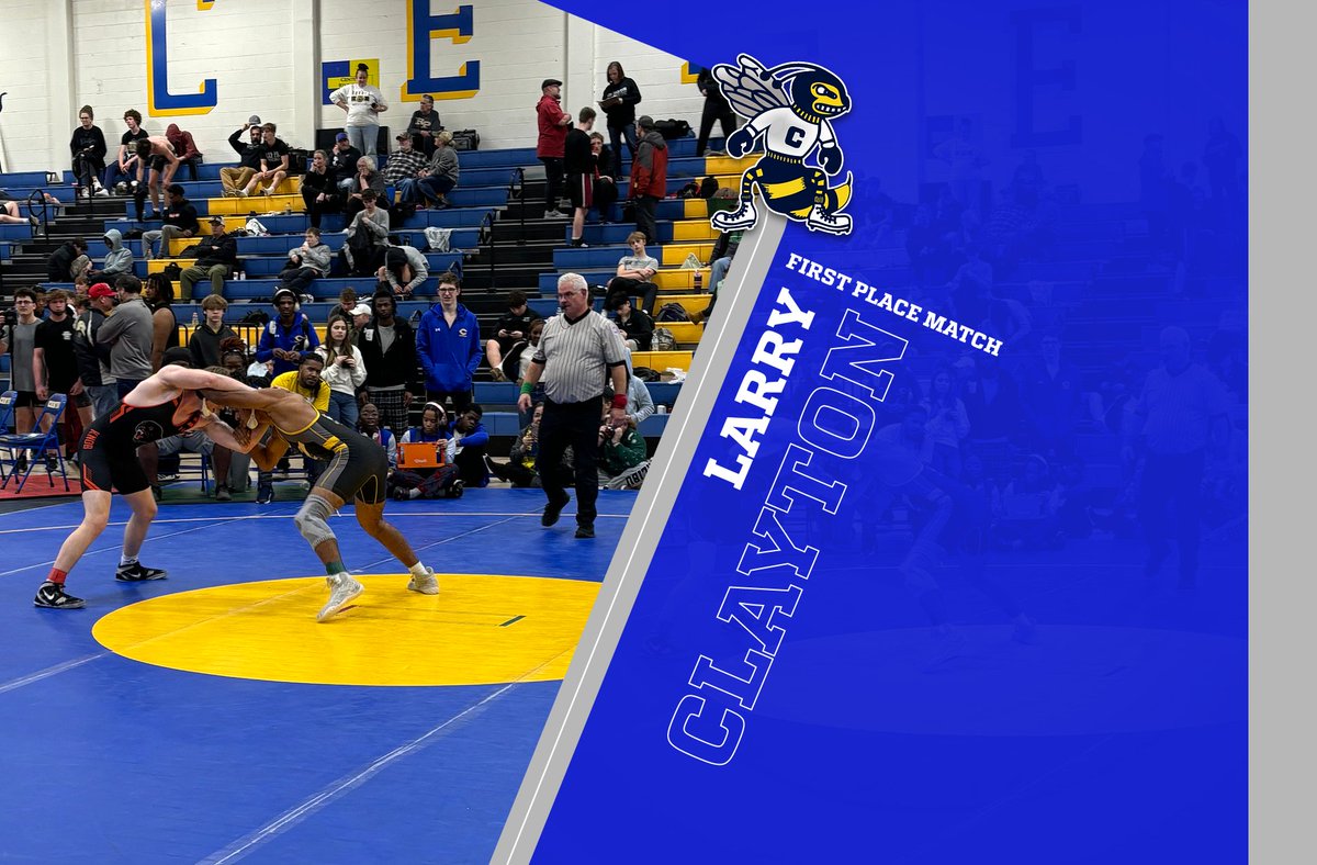CHSAthletics58's tweet photo. “Larry Clayton is wrestling in the championship match of the Alan Isom Tournament! Let’s cheer him on as he fights for the title! 💪🤼♂️ #YellowJackets #ChampionshipMatch #GoLarry” https://t.co/b6tjDSkn61