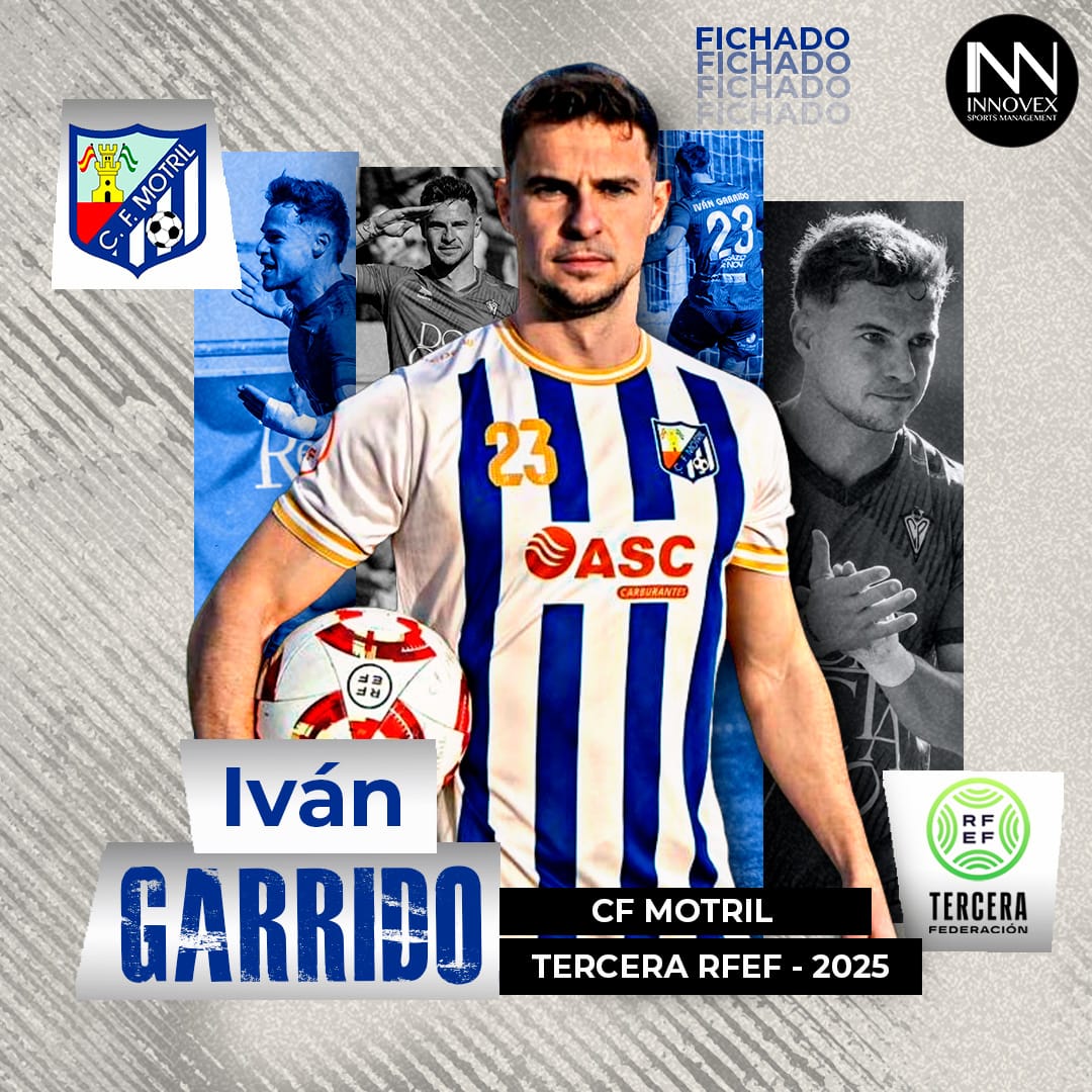Innovex Sports (@innovexsports) on Twitter photo ✍️🏼✅️ Fichaje / Nuestro delantero <a href="/10_Garri/">Ivan Garrido</a> se enfundará la camiseta del <a href="/CFMOTRIL/">C.F. MOTRIL</a> de cara al segundo tramo de la temporada. 🔵⚪
Iván aportará sus goles, compromiso y experiencia para ayudar al equipo en el objetivo de meterse en puestos de ascenso. 📈
¡Toda la suerte del ✍️🏼✅️ Fichaje / Nuestro delantero <a href="/10_Garri/">Ivan Garrido</a> se enfundará la camiseta del <a href="/CFMOTRIL/">C.F. MOTRIL</a> de cara al segundo tramo de la temporada. 🔵⚪
Iván aportará sus goles, compromiso y experiencia para ayudar al equipo en el objetivo de meterse en puestos de ascenso. 📈
¡Toda la suerte del