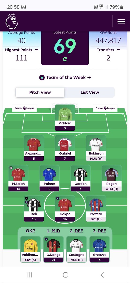 Philman_FPL's tweet photo. A new record score for me for a benched player https://t.co/ovfTSYmB4l