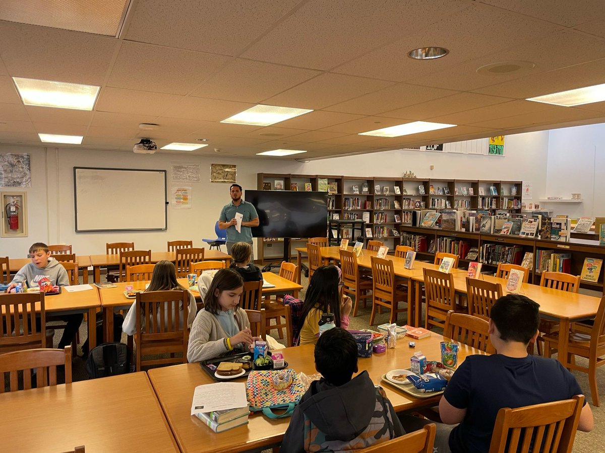 Literary Lunch is a wonderful way to spend time in the Library during lunch! Mr. Solano led engaging discussions as students shared about the books they’re currently reading. It was inspiring to see their enthusiasm and passion for screen-free fun. #OneEyer #EastPennPROUD