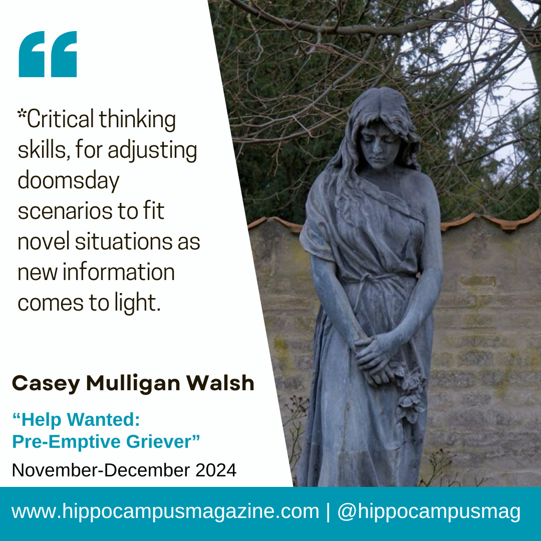 hippocampusmag's tweet photo. "Job Description: The successful candidate will be tasked with creating the darkest something from nothing."
From a new hermit crab essay by Casey Mulligan Walsh: "Help Wanted: Pre-Emptive Griever." Read it here: https://t.co/IjmMeTrr4W #FlashCNF https://t.co/yvtNrG71i9