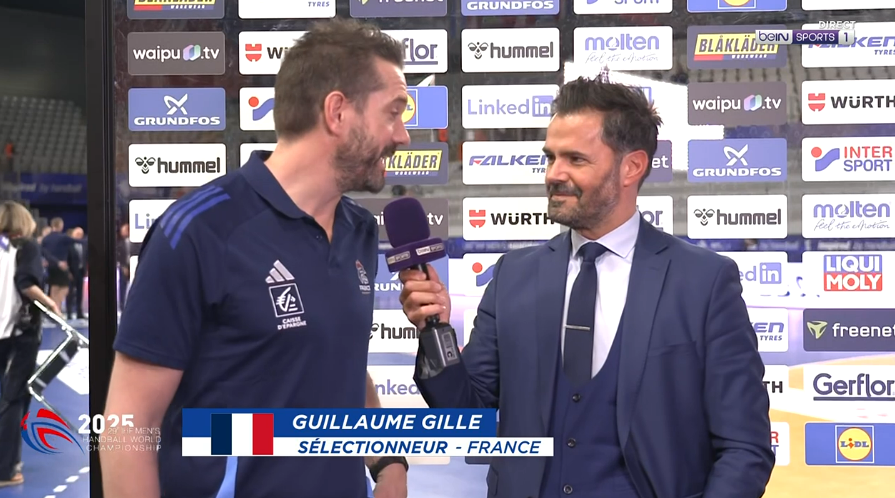 EspritHandball's tweet photo. "On va rentrer dans ce chapitre où à la fin de chaque match quelqu'un rentre à la maison et on sait à quel point ça peut être délicat" G. Gille 
#FRAMAC https://t.co/McNpNtGMN1