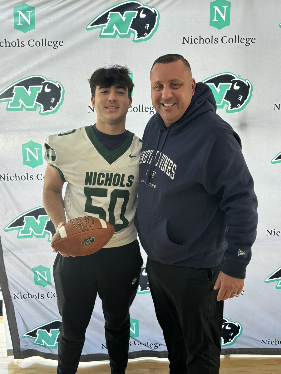 After a great visit &amp; conversation with <a href="/CoachVBisonHC/">Vinny Marino</a>, I’m blessed to receive my 2nd Division 3 offer to <a href="/NicholsBisonFB/">Nichols Football</a>! 
#FULLTHROTTLE
<a href="/MrLamusta/">Coach Pat Lamusta</a> <a href="/stevenMconnolly/">CoachSteve</a> <a href="/LHSPioFootball/">Lynnfield High Pioneer Football</a>
