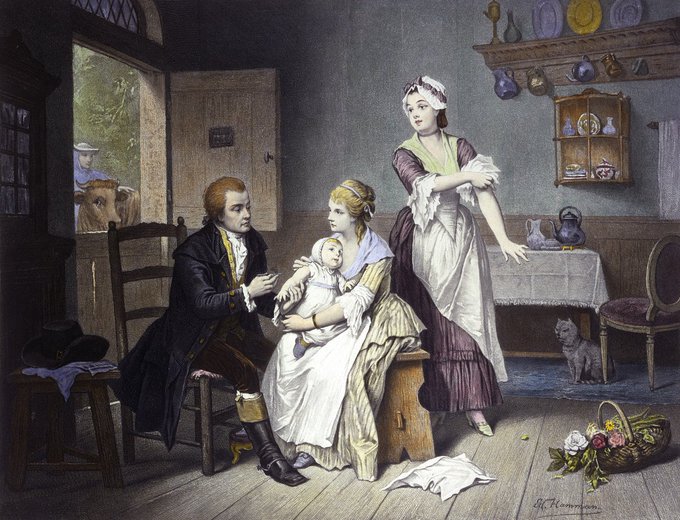 Op deze dag in 1823 overleed de Engelse arts Edward Jenner die het vaccin tegen pokken ontwikkelde. Door besmetting met koepokken werden mensen resistent tegen de dodelijker variant. Hij had gehoord dat melkmeisjes koepokken hadden gehad en daarna de pokken niet kregen