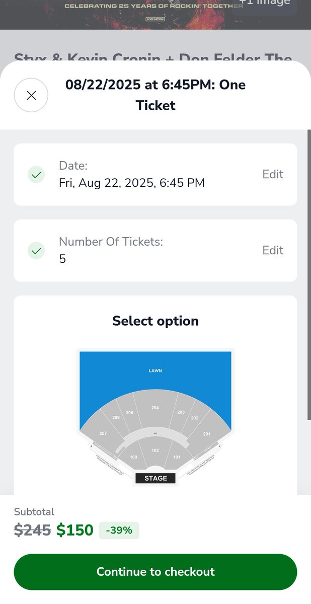 MV_Pat's tweet photo. @GrouponHelpUS I'm attempting to purchase concert tickets and when I am selecting the concert, I see $20 tickets. As soon as I select any number of tickets available and hit continue, it immediately changes the amount to $30. What gives??? https://t.co/6rfi7dER5x