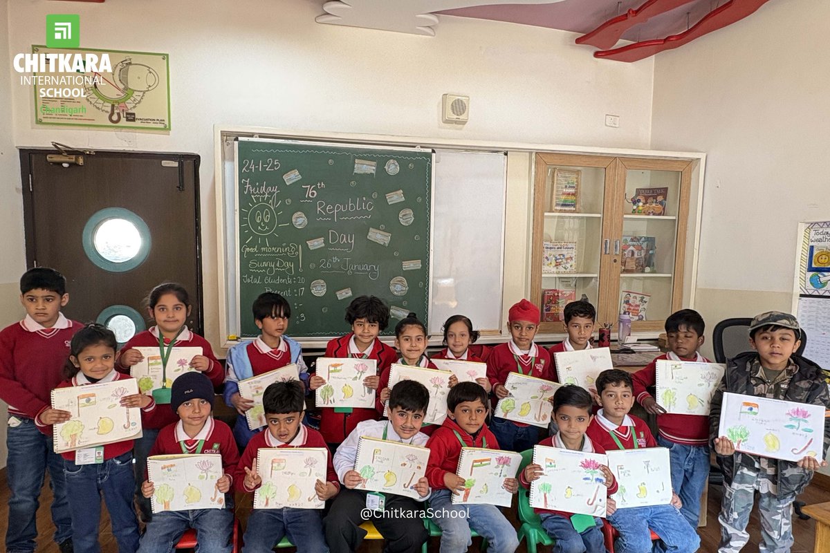 chitkara_school's tweet photo. Chitkarians from Grades Chicklets to Fledgling at Chitkara International School celebrate Republic Day with creativity, patriotism, and learning
#CIS #kids #kindergarten #republicday #activity #assembly #chicklets #art #craft #celebrations #patriotism https://t.co/AfcEVJoDru