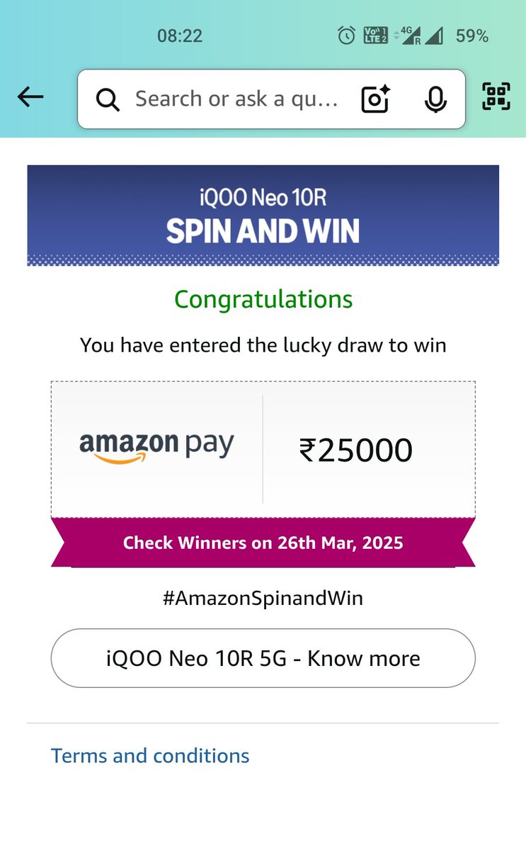 bpnptry's tweet photo. #AmazonSpinandWin
#amazonin #amazon https://t.co/2JVlG4CUb2
