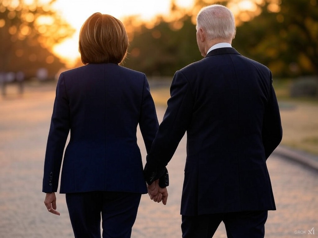 DCWilliams's tweet image. Say what!? What are Nancy and Joe doing here!?
Image by @grok