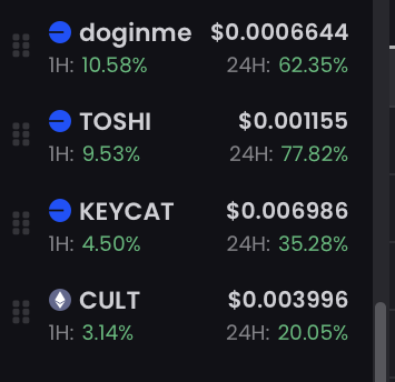 TA_CryptoTrades's tweet photo. while the entire alt market bleeds none stop especially sol memes, base memes have been up only for days. $Toshi is up 4x since coinbase listing with a -4% funding on bybit. makes you wonder. https://t.co/iEbKghkLPy