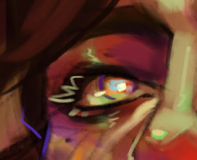 Drawn-over eyelashes <3