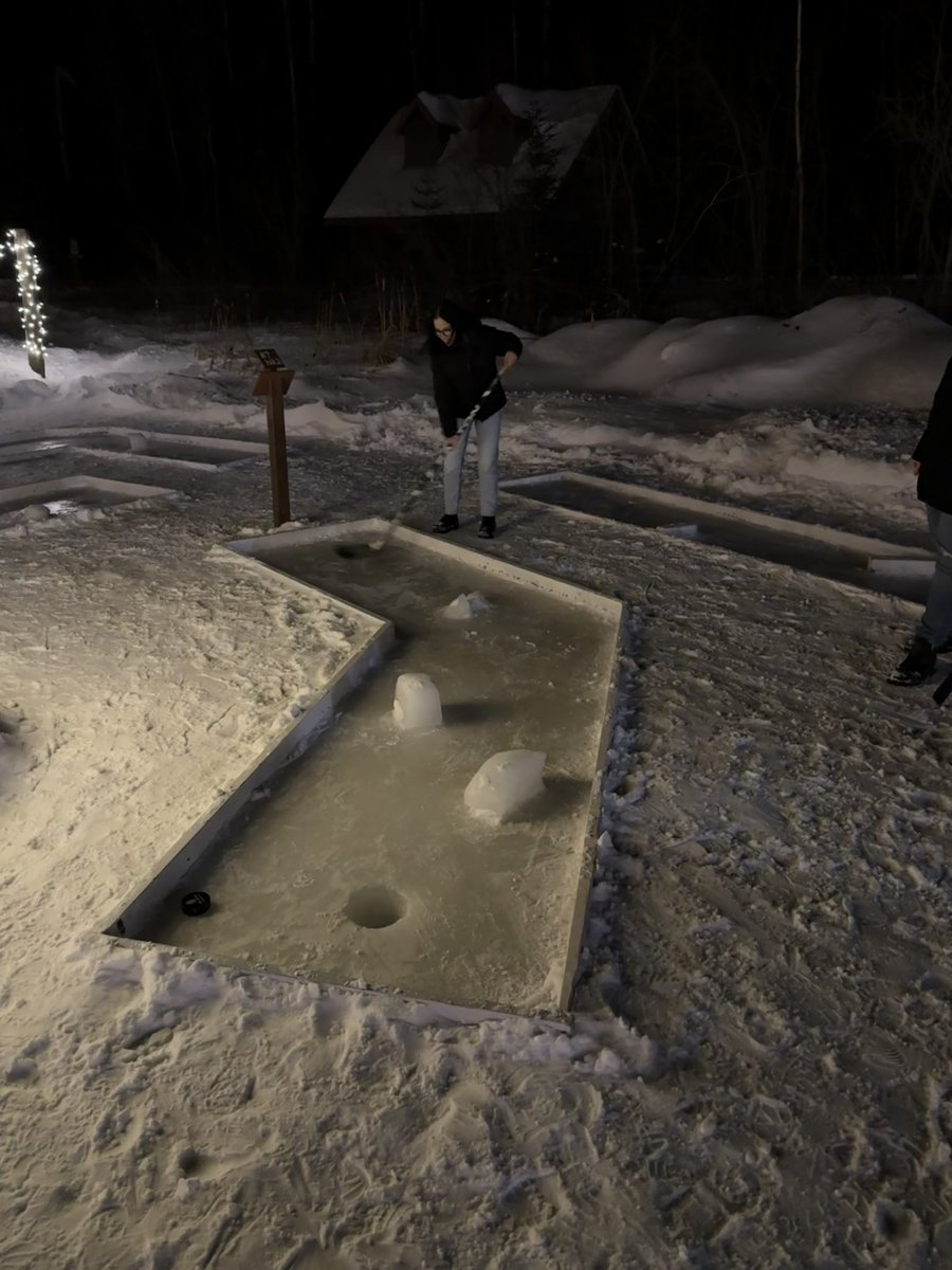 In Northern Sask, we play ice golf. 🇨🇦