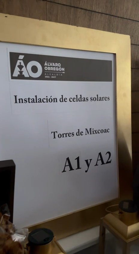AlcaldiaAO's tweet photo. Entregamos proyecto de Presupuesto Participativo de Celdas Fotovoltaicas en 2 edificios de la U.H. Torres de Mixcoac.🌞

Este esfuerzo les permitirá tener un ahorro significativo en el consumo eléctrico de elevadores y áreas comunes 🌱💡
#AlcaldíaModelo #ConstruyendoComunidadÁO https://t.co/dkFESXWbP7