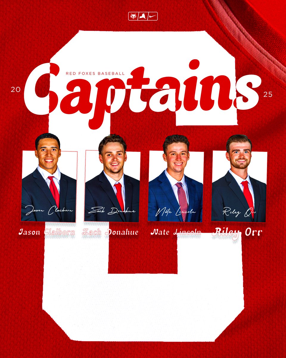 Donning the C 🦊⚾️

Congratulations to our four Red Foxes earning captain status for the 2025 season!!