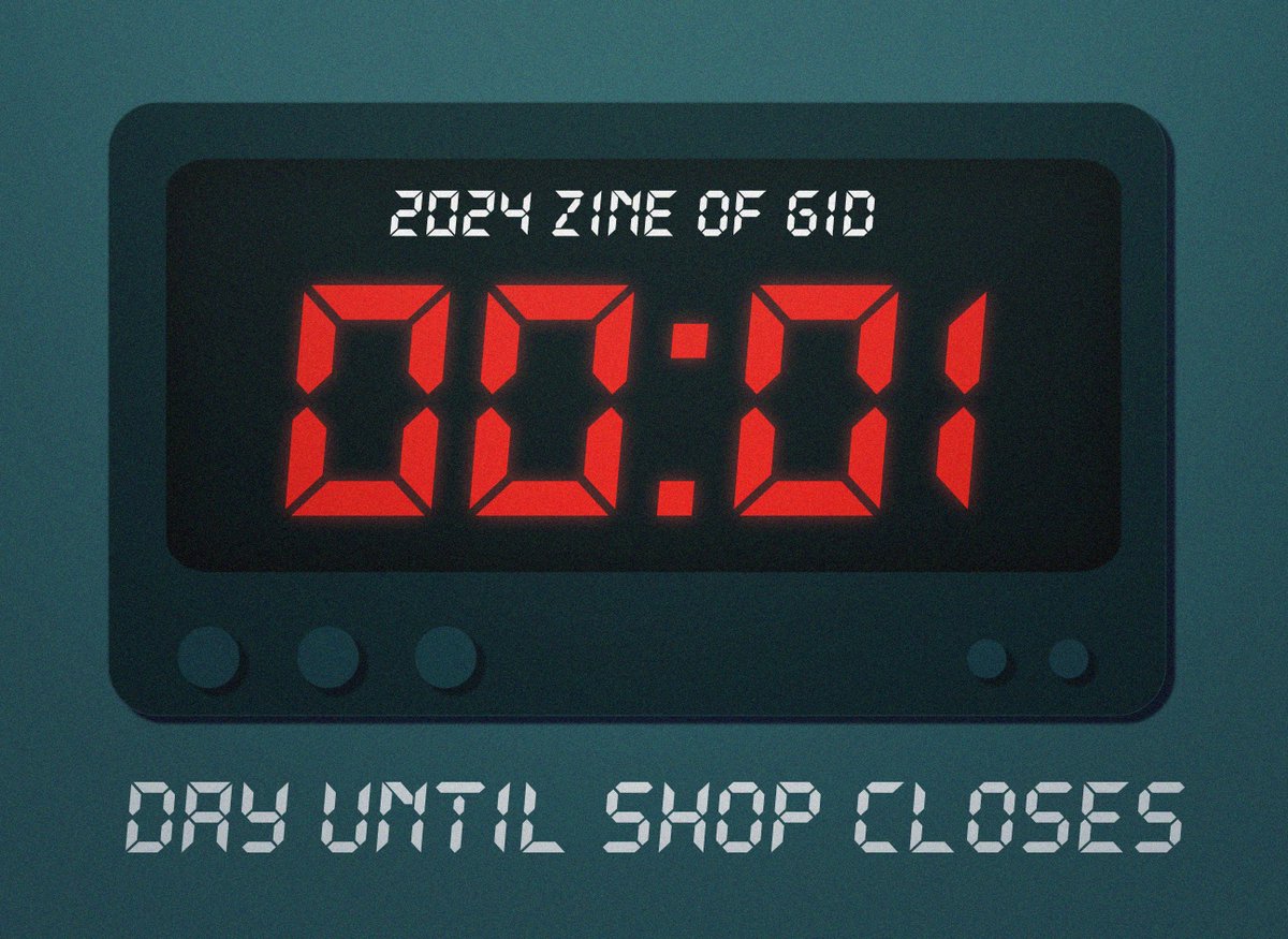 One day left until the shop closes and the 2024 Edition is out of reach! If you haven't ordered your zine yet, this could be your last chance!
zineofgid.bigcartel.com